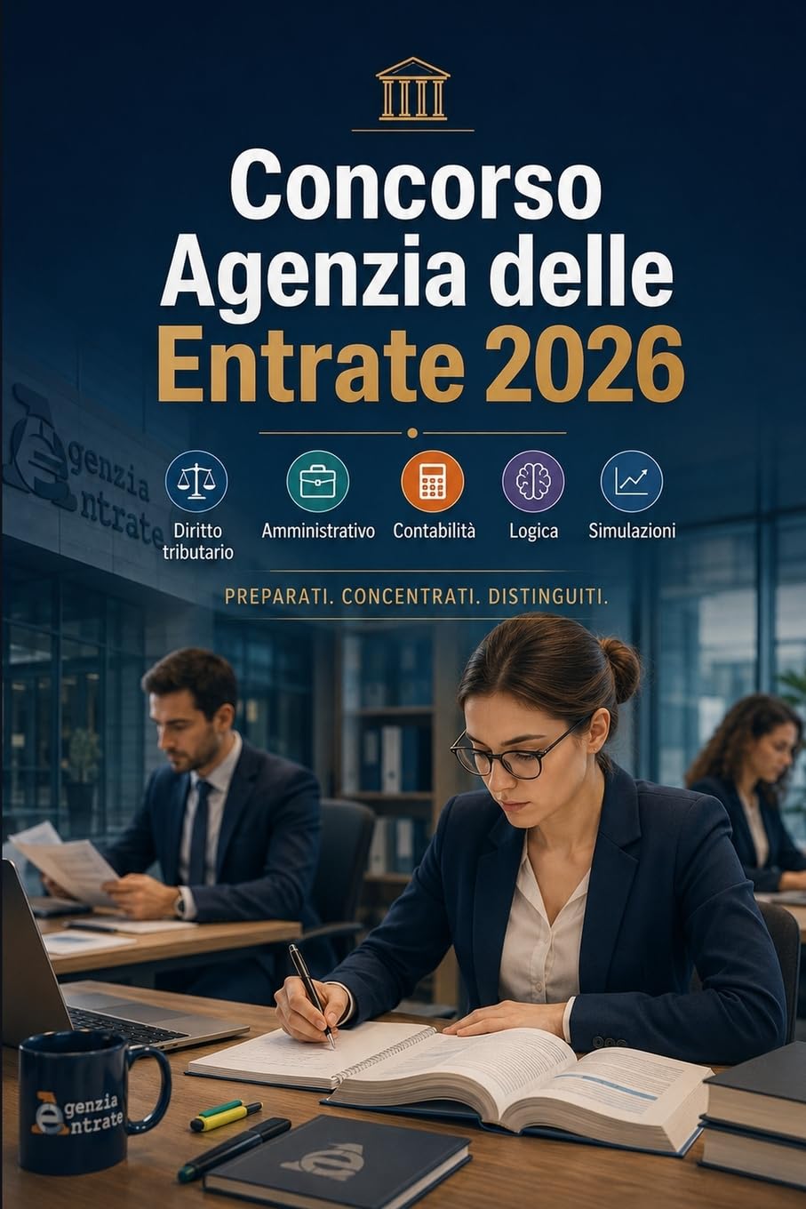 Concorso Agenzia delle Entrate 2026: Diritto tributario, amministrativo, civile, contabilità, logica, informatica, inglese, quiz e simulazioni