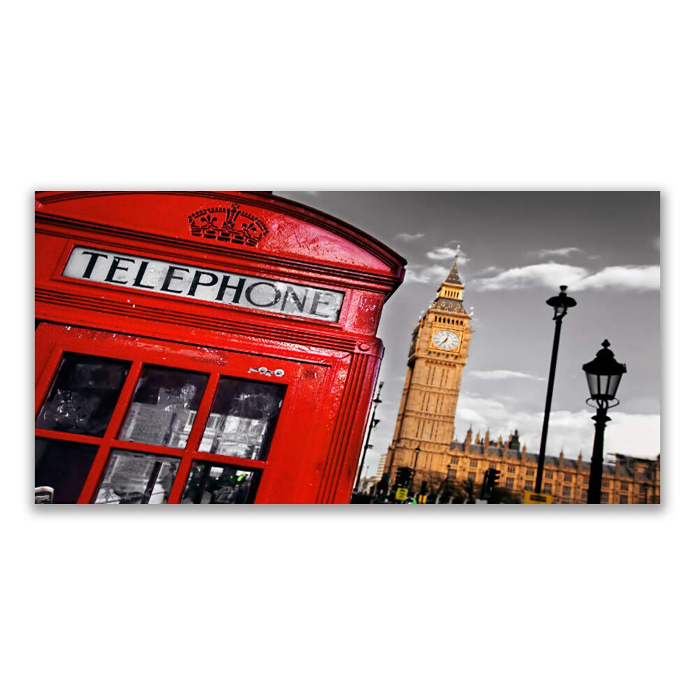 Toile Imprimés Architecture Phone Booth pour Créer un Salon Moderne Londonien Élégant