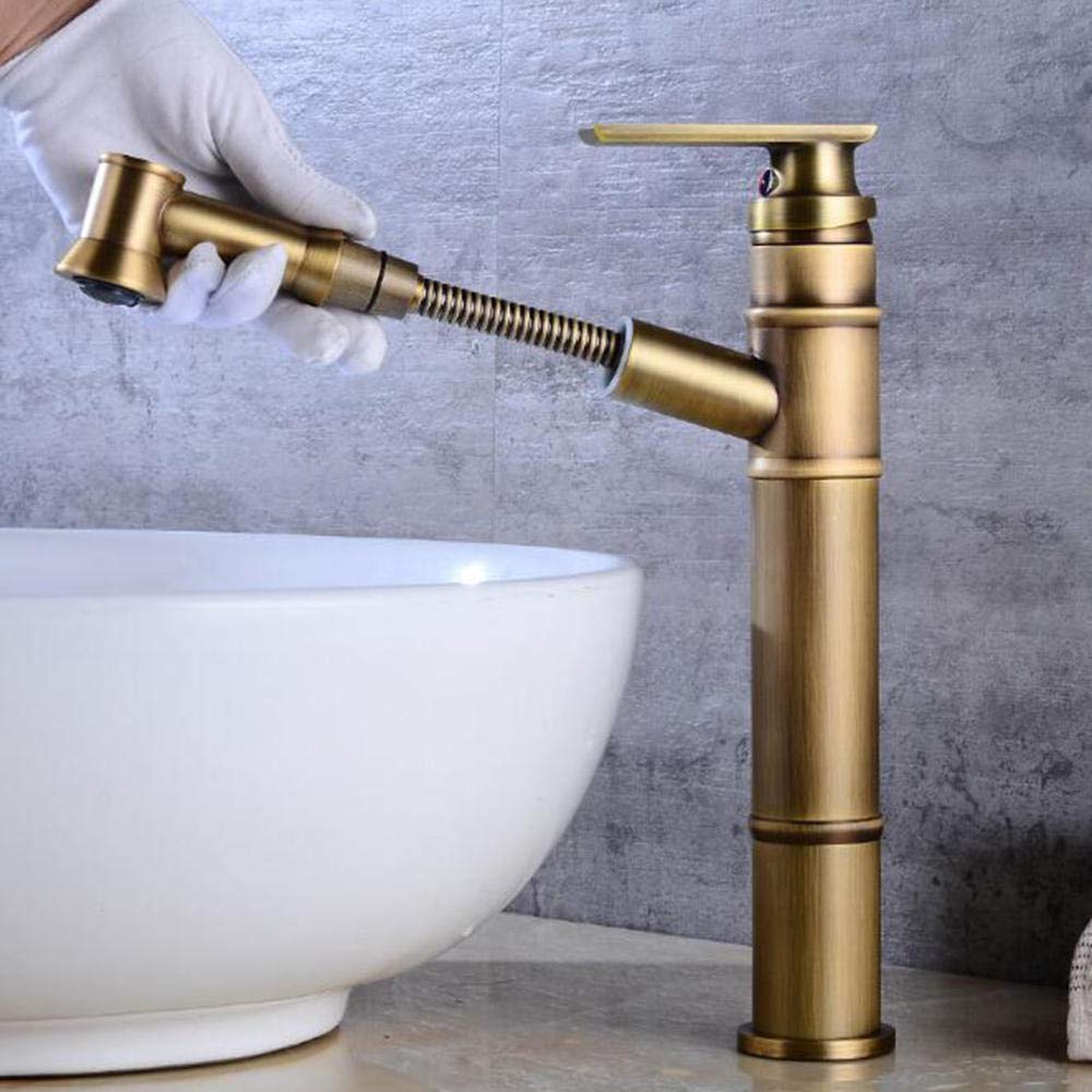 Mitigeur de lavabo de salle de bain pour vasque haute et ambiance retro