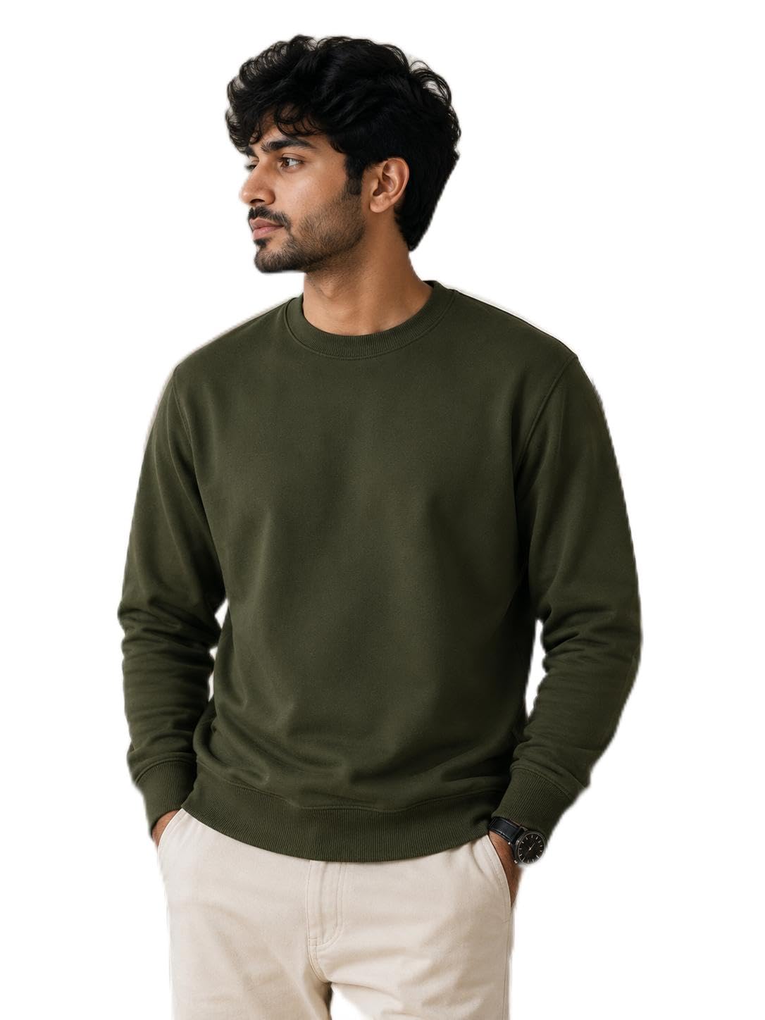 Men's Black Crewneck Premuim Sweatshirt-picture-44