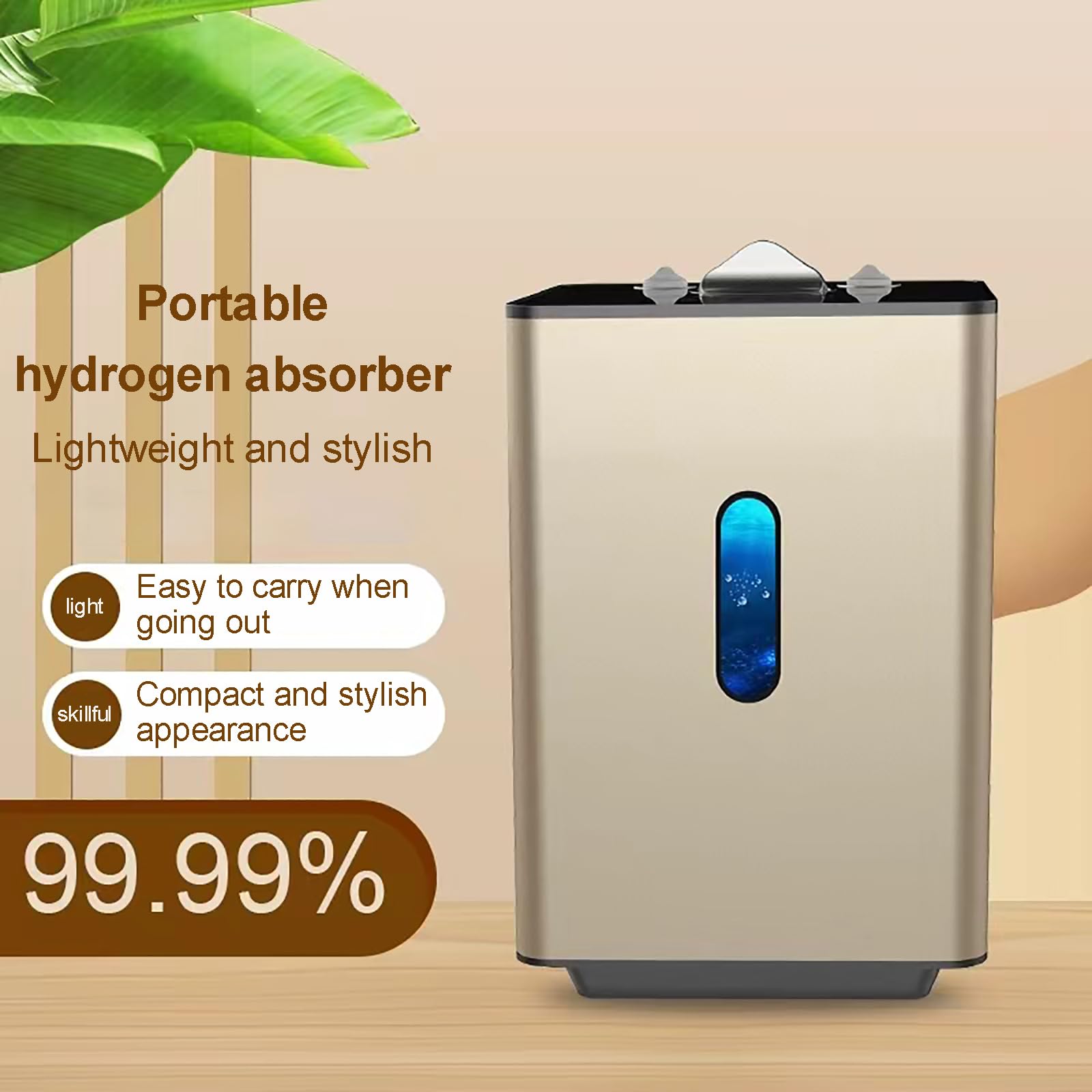 Urządzenie do inhalacji wodorem, inhalator wodorowy H2 o wysokiej czystości 99,99%, inhalator H-O z dwoma portami, technologia SPE/PEM, generator wody bogatej w wodór do domu