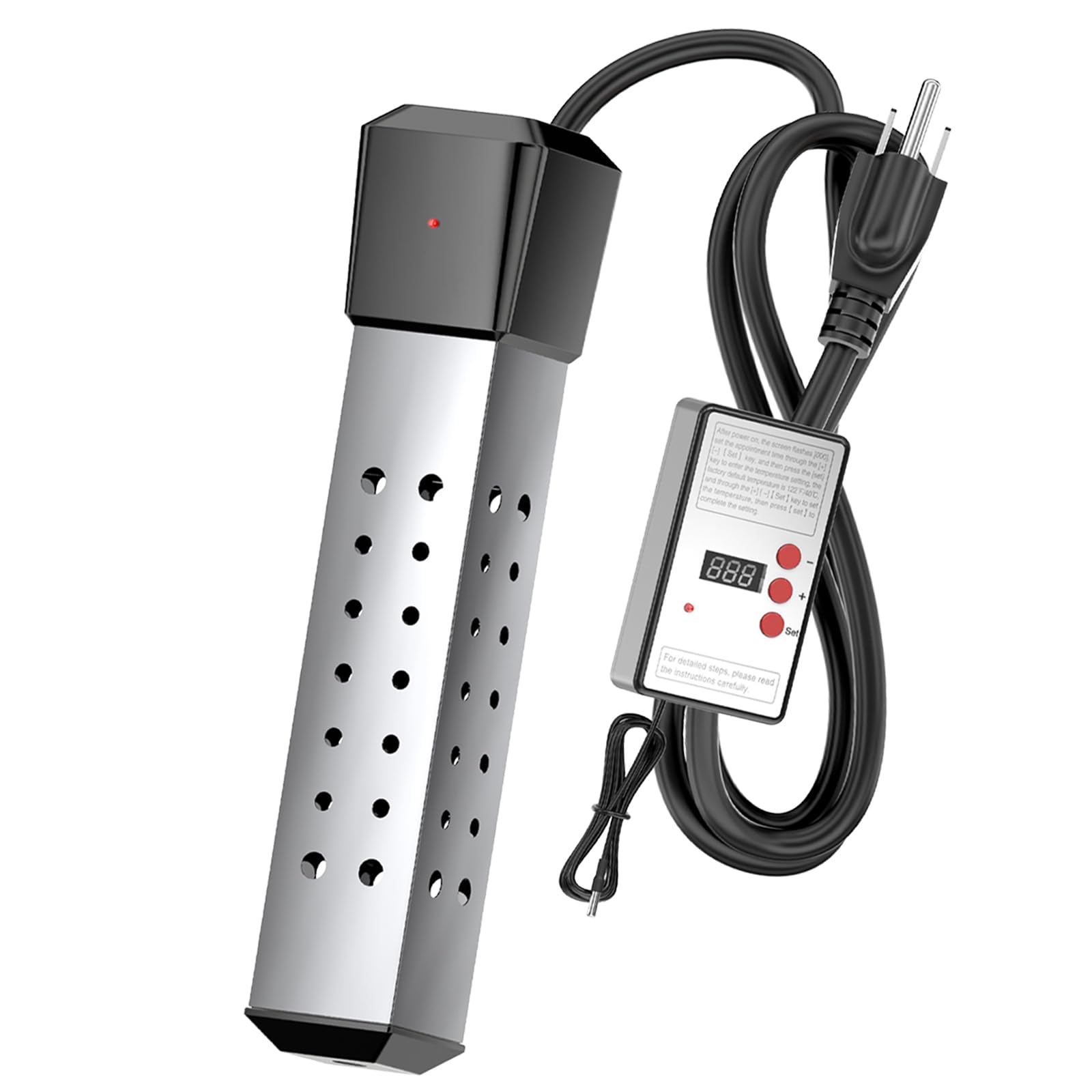 Photo 1 of 2000W Immersion Water Heater with Thermostat, Kiddie Pool Heater for Inflatable Above Ground Swimming Pool, Portable Submersible Bucket Heater, Bathtub Electric Water Heater with 304 Stainless Guard
