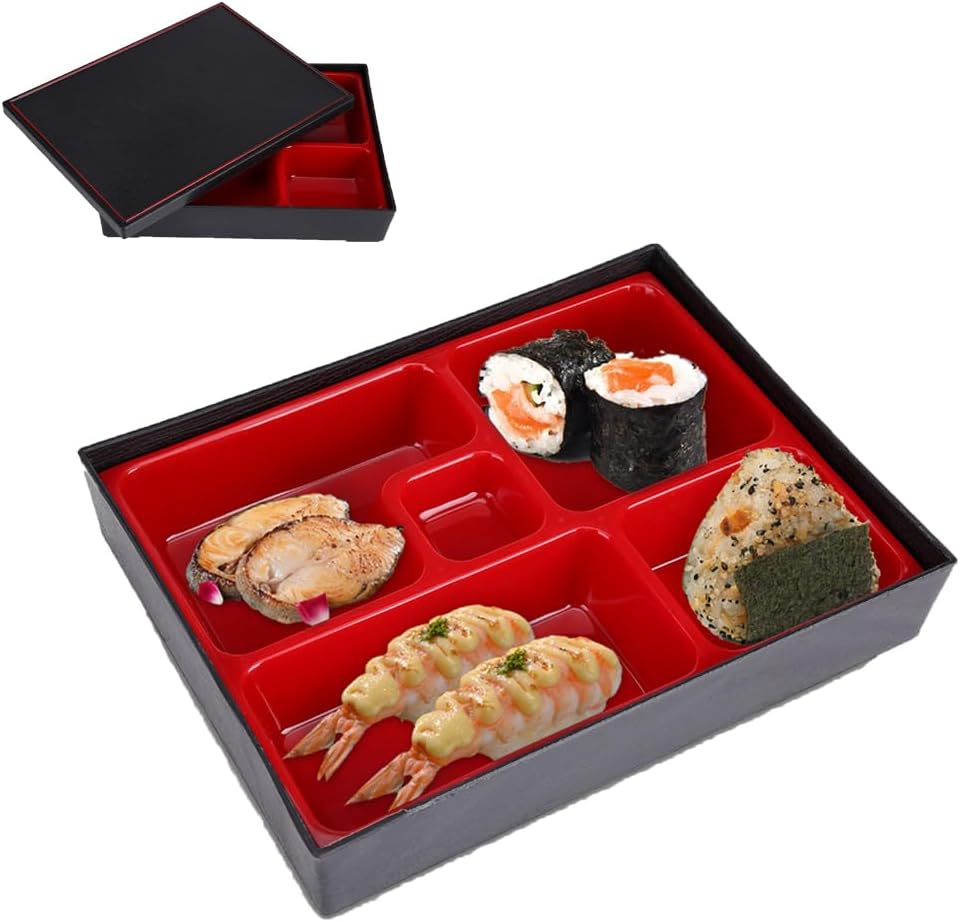 Akozon Japanese Style Lunch Box Portable Container Storage Organization Box for Office Picnic