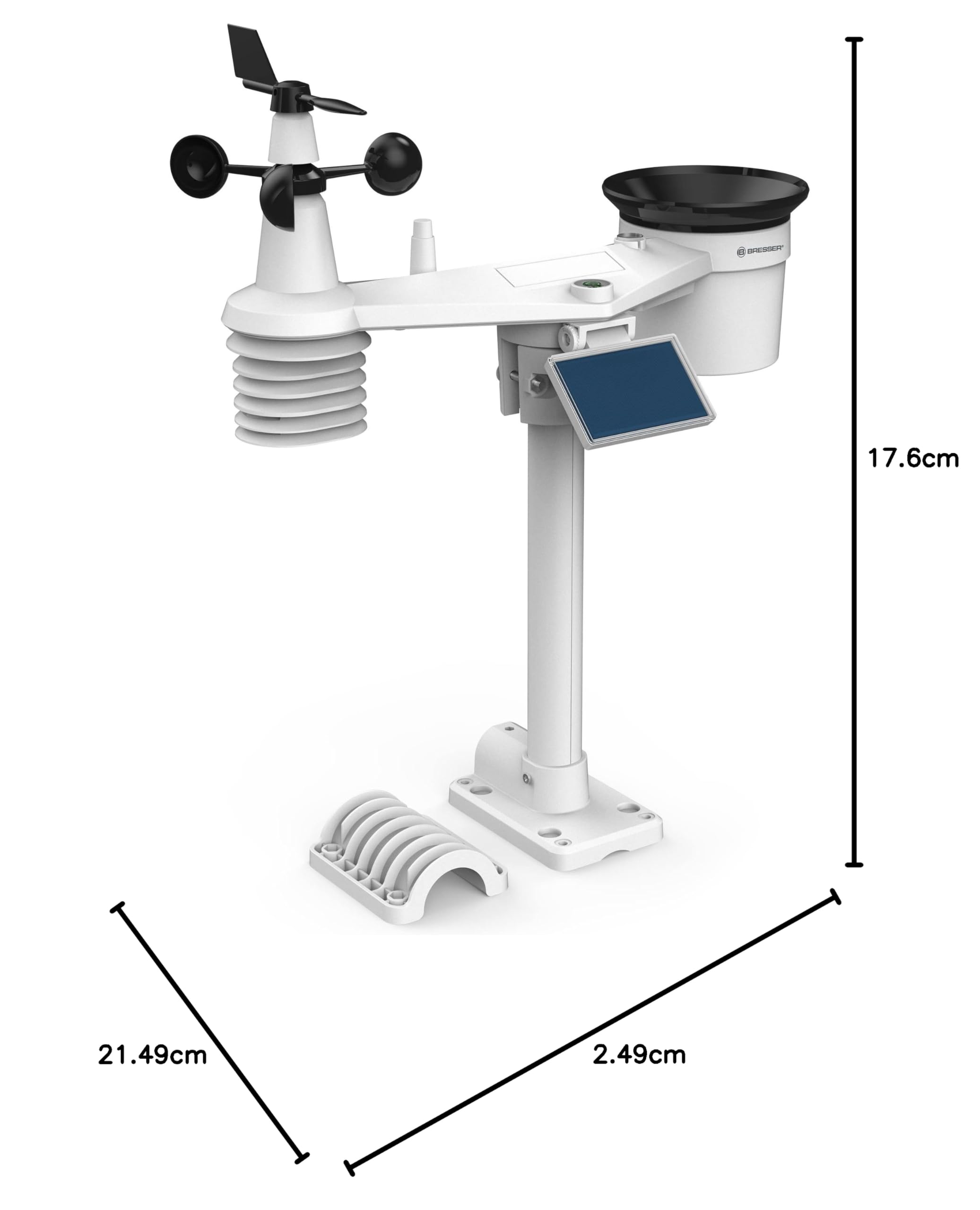 Bresser Centro meteorológico 7 en 1 solar de 6 días 4CAST PRO Wi-Fi
