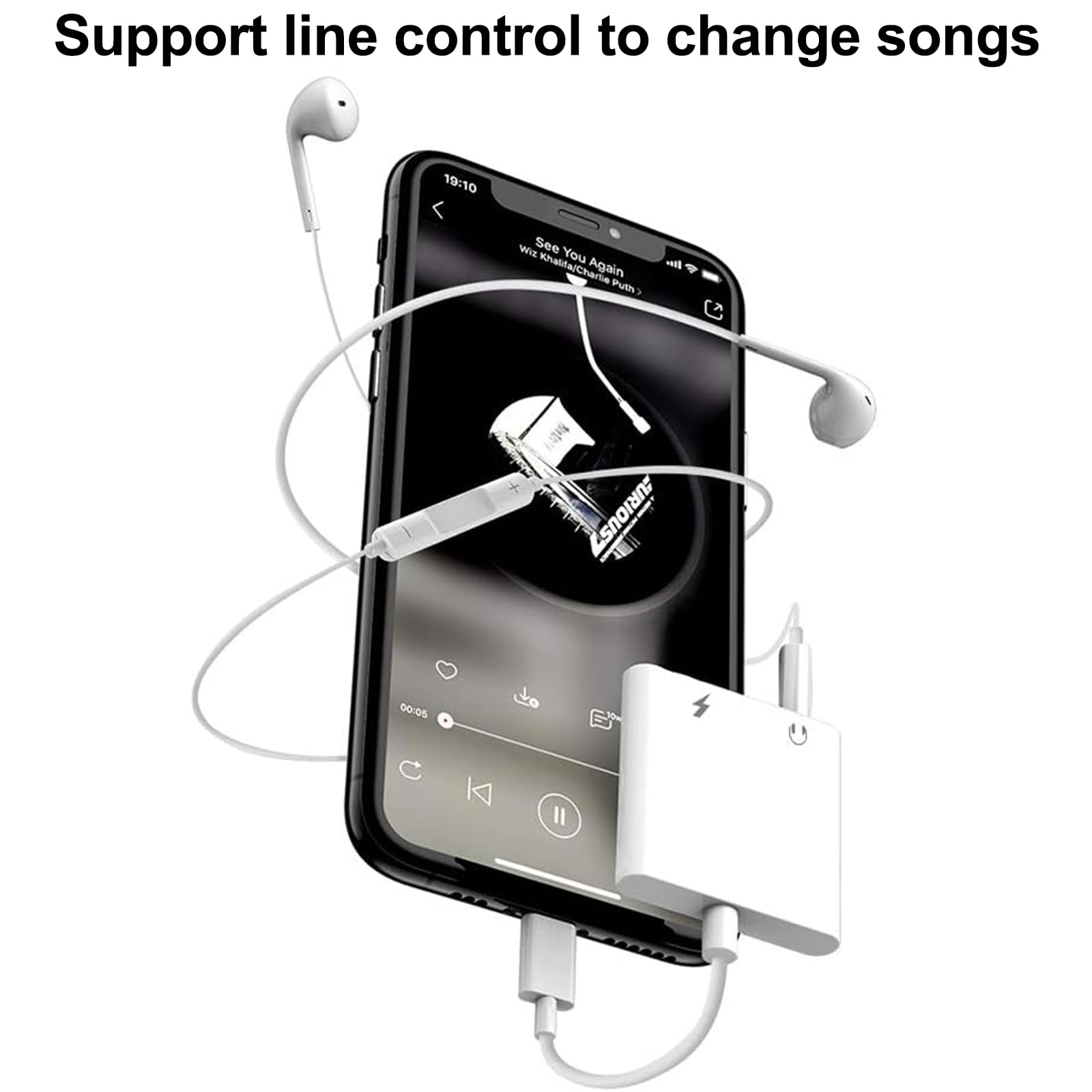 [Certyfikat Apple Mfi] Adapter Lightning do Gniazda Słuchawkowego 3,5mm Z Funkcją ładowania, 2 W 1 Adapter Słuchawkowy, Konwerter Słuchawkowy Kompatybilny Z iPhone'em 14-11/Xs/Xr/X 8/iPadem