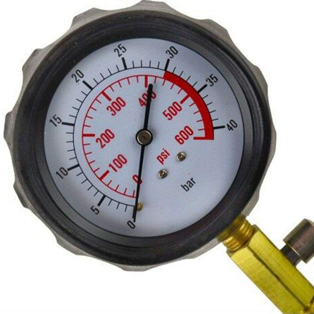 SHZICMY Tester di compressione per motore diesel a benzina, 40 bar/600 PSI, tester di compressione per auto