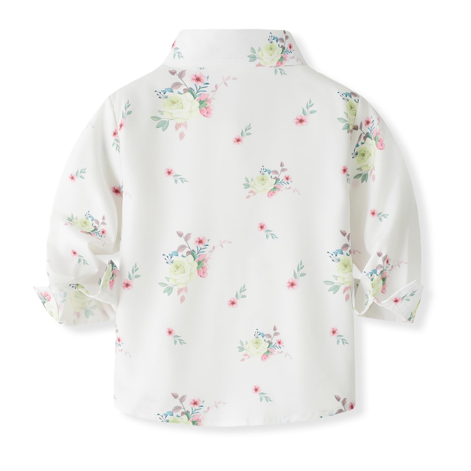 Ensemble de costume formel pour garçon - Chemise à manches longues avec nœud papillon et porte-jarretelles - Costume de mariage pour garçon