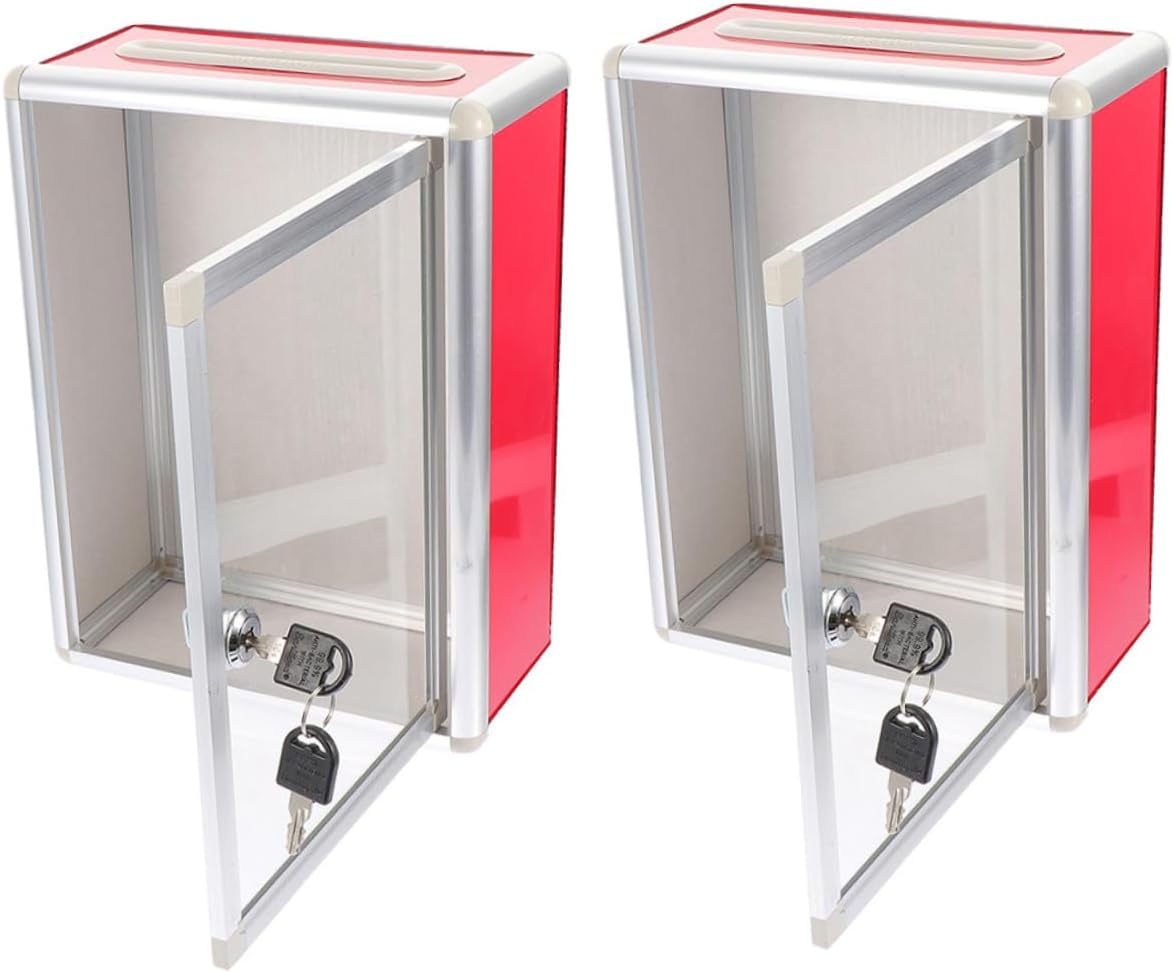 Gadpiparty 2pcs Outdoor Locks Weatherproof Mail Holder Wall Mount Mailbox Lock Metal Wall Mount Mail Box Weatherproof Key Box