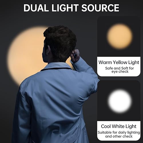 Vista 40 de RISEMART Luz de bolígrafo para enfermera, luz LED médica recargable, blanco cálido/frío y atenuación continua, luz médica portátil para enfermera