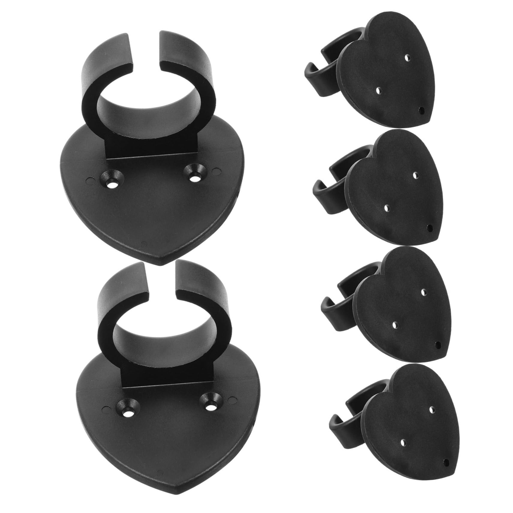 Holibanna 6Pcs Microphone Wall Holder Lightweight Mic Hook for Microphones Rolling Ring Design Compact and Versatile Mic Clip Holder for Clean Setup Various Occasions