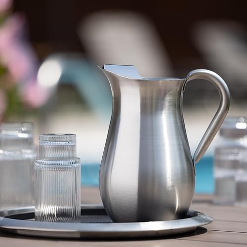 Miniatura 2 de Service Ideas WPB2BS Jarra cepillada con protector de hielo forma de campana 2 L acero inoxidable