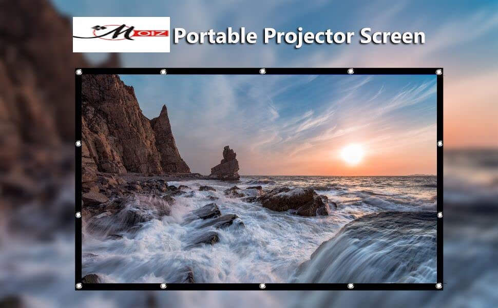 Image of SAVSOL 150 Inch 16:9 HD Projector Screen, Portable Widescreen Foldable Anti-Crease Indoor Outdoor Projector Movies Screen for Home Theater Support (131 inch (W) x 74 inch (H))