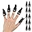 (black) 10Pcs Plastic Acrylic Nail Art Soak Off Cap Clip UV Gel Polish Remover Wrap Tool Gel Nail Polish Remover Clips for Fingernail Removal Soak Off Clips Wrap Cleaner Cap Clip