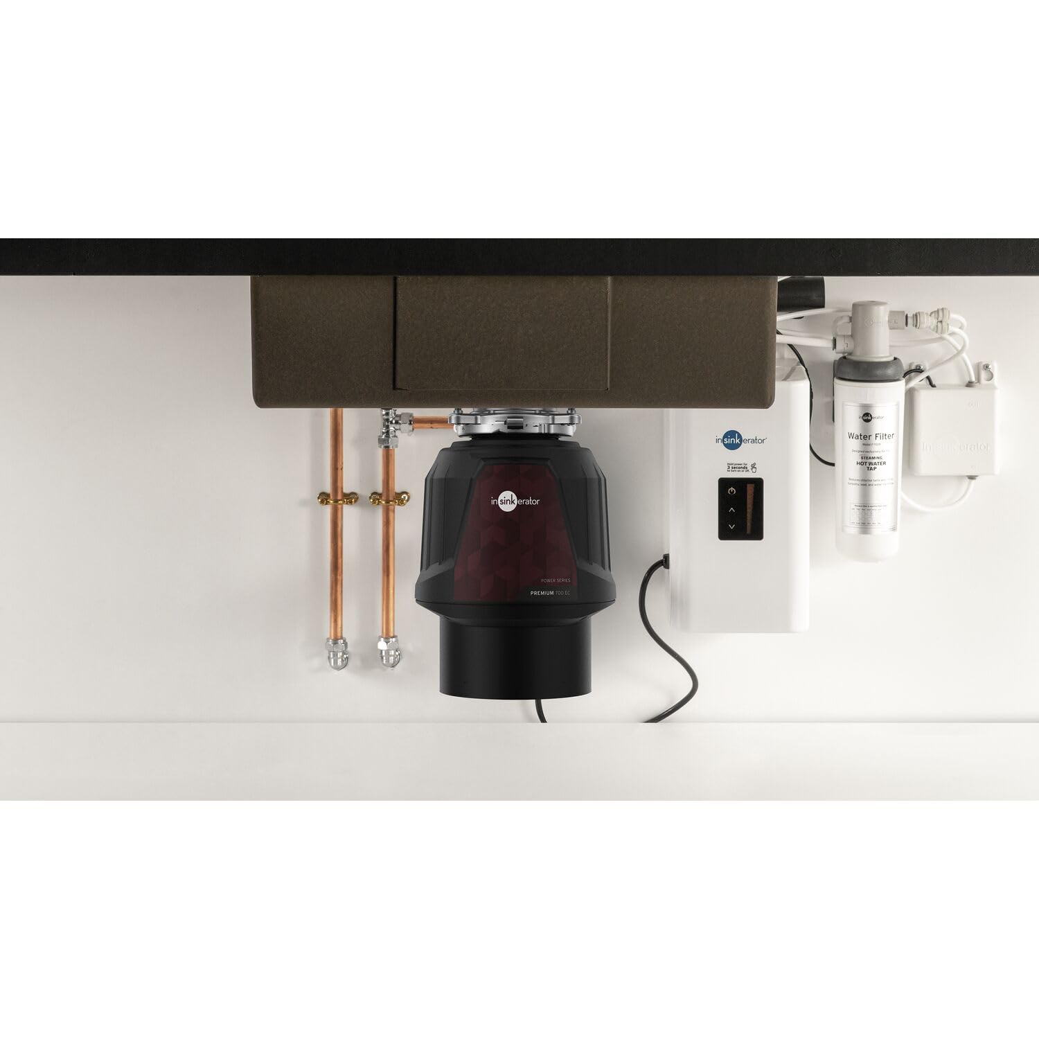 Insinkerator Premium 700 EC - Trituradora de residuos de cocina con motor de inducción de 0,75 CV y interruptor de aire