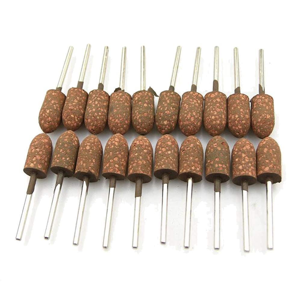 DIY Crafts Pack Of 1 Pc, Taper Shape, 10 pieces 3mm Shaft Mounted Rubber with Abrasive Grinding Head for Mold Fine po(Pack Of 1 Pc, Taper Shape) 2
