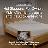 Vista 6 de Coop Home Goods Ultra-Cool Waterproof Mattress Protector, Queen, Cooling Mattress Protector, Machine Washable Cooling Bed Cover, Whisper Quiet
