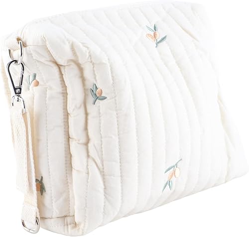 Miniatura 5 de Bolsa de pañales pequeña, bolsa de pañales para bebé, bolsa de algodón acolchada de algodón con bonito patrón, bolsa de almacenamiento de pañales