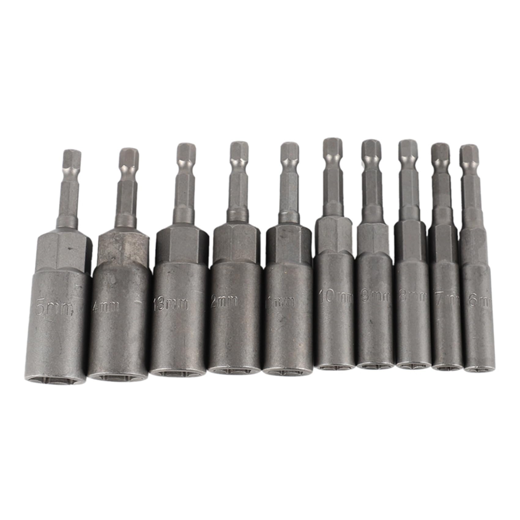 Lot de 30 douilles hexagonales de 6,35 mm - Longue et profonde - 1,27 cm - Pour perceuse à percussion