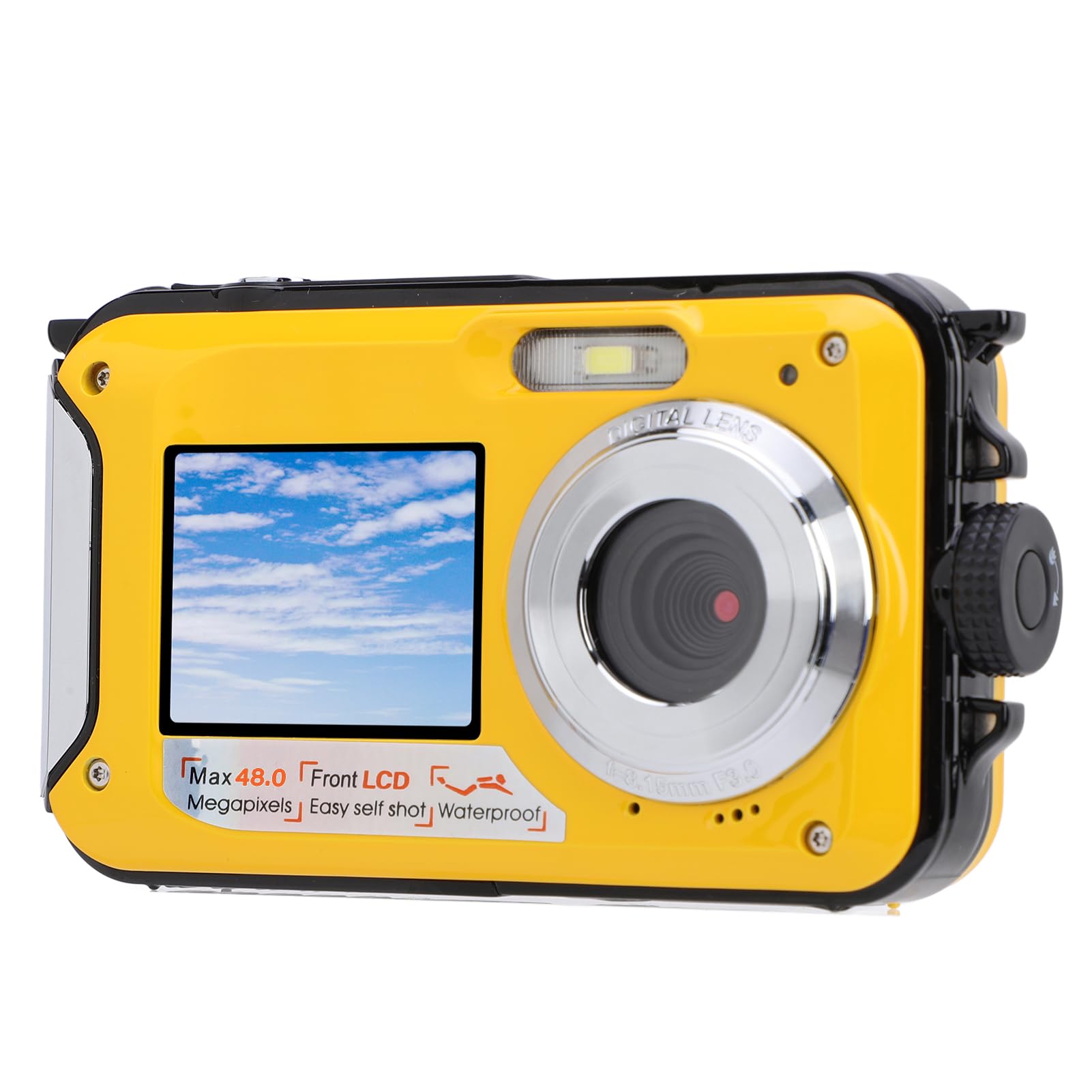 Water Camera, 11FT Autofocus Dual Screens Underwater Camera 2.7K 48MP for Snorkeling