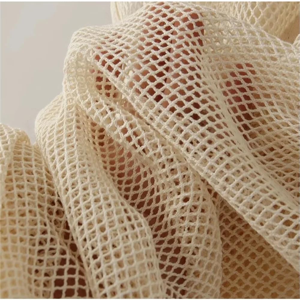 Tul de poliéster de primera calidad, Tela de malla hueca Diamond Grid, varios tamaños albaricoque(1 yard 90x150cm)