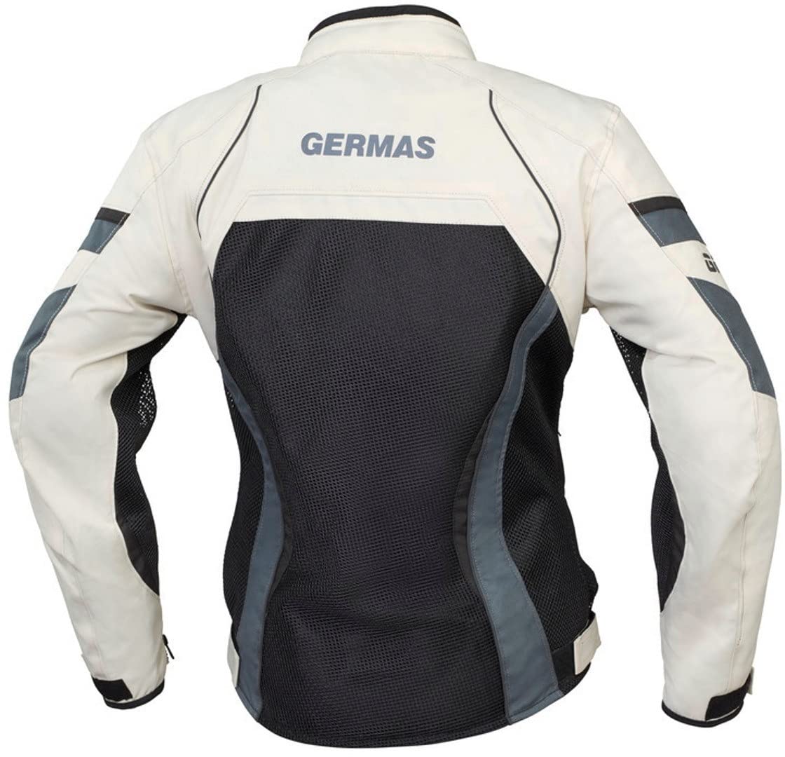 Gms Tara Mesh Motorradjacke Damen – Schwarz, 4XL, Mit Protektoren, Herausnehmbarer Thermo-Innenfutter