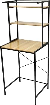 3-Tier Over Washing Machine Storage Unit, Space Saver Bathroom Organiser Rack for Washer & Dryer, 69 60 176.5cm