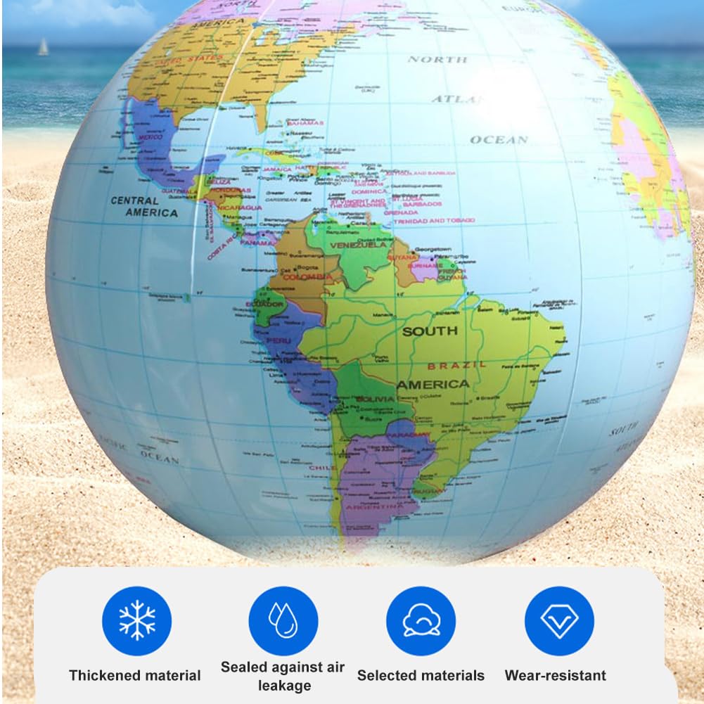 Globe Gonflable Globe Terrestre En PVC Ballon De Plage Gonflable Pour Jouer La Plage Ou Enseigner