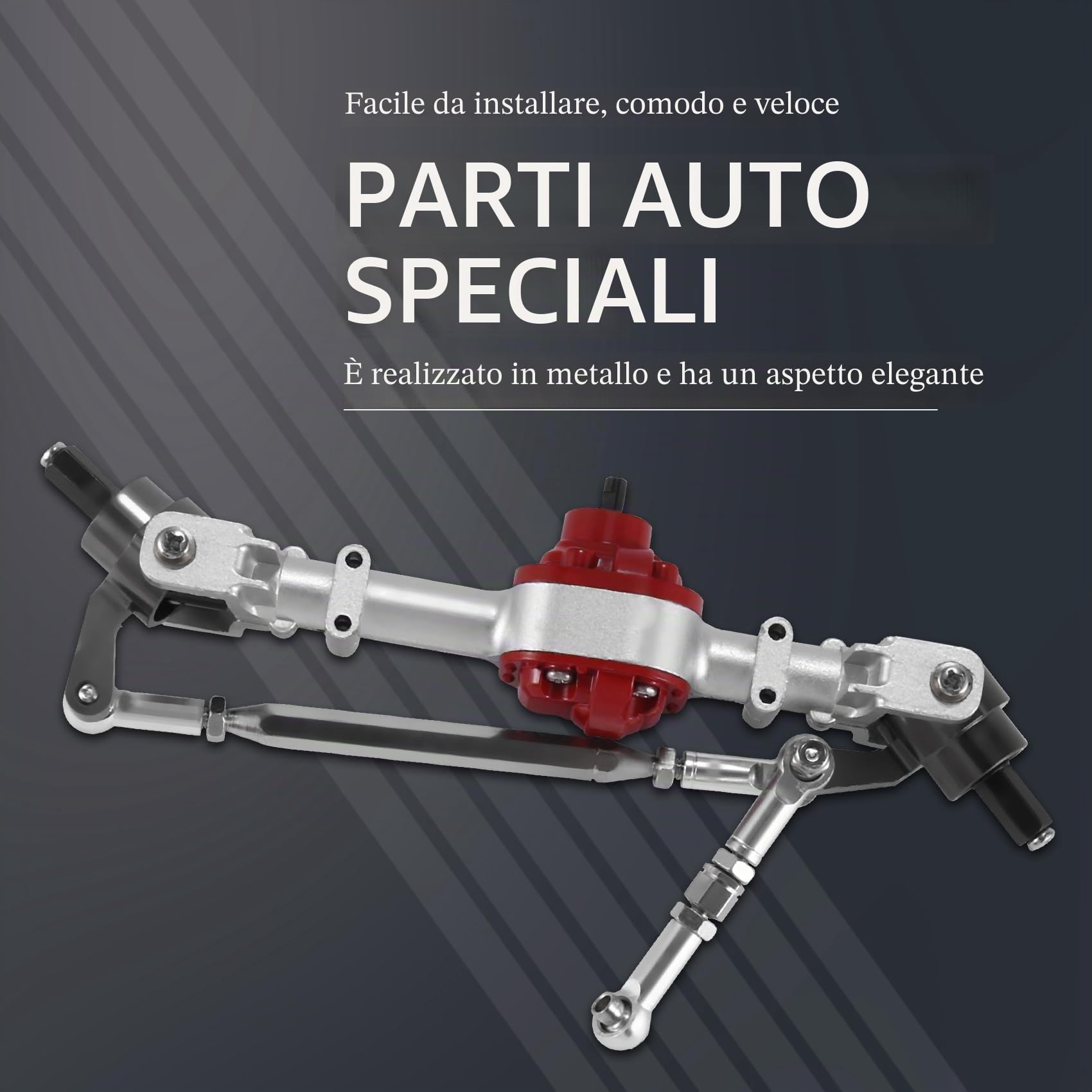 Jevina Aggiornamento in acciaio trasmissione anteriore e asse rotture asse sterzo pilastri set per MN D90 D99 MN90 MN99S 1/12 RC auto parti, B., 500060194A2,