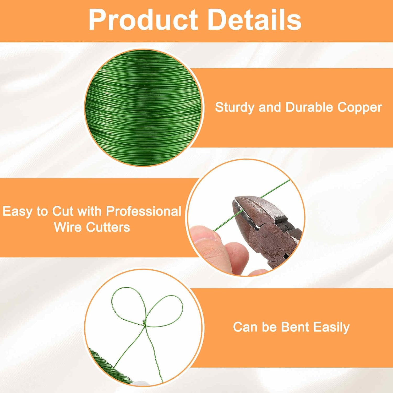 HARFINGTON Wire 328ft Length 26 Gauge Copper Craft Jewelry Wrapping Wire Tarnish Resistant Beading for Jewelry Making Supplies Crafting, Green image 3