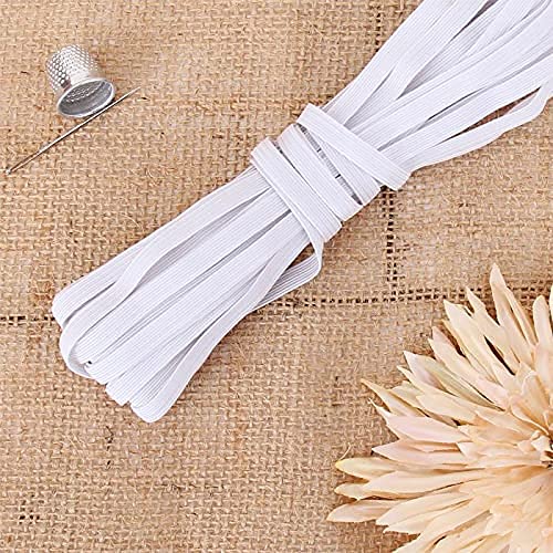 Little Smile 1/4 Inch Width Elastic 20 Meter Pack Ideal for Tailoring/Sewing, Fashion Designing, Boutique, Stitching, Mask Making 2
