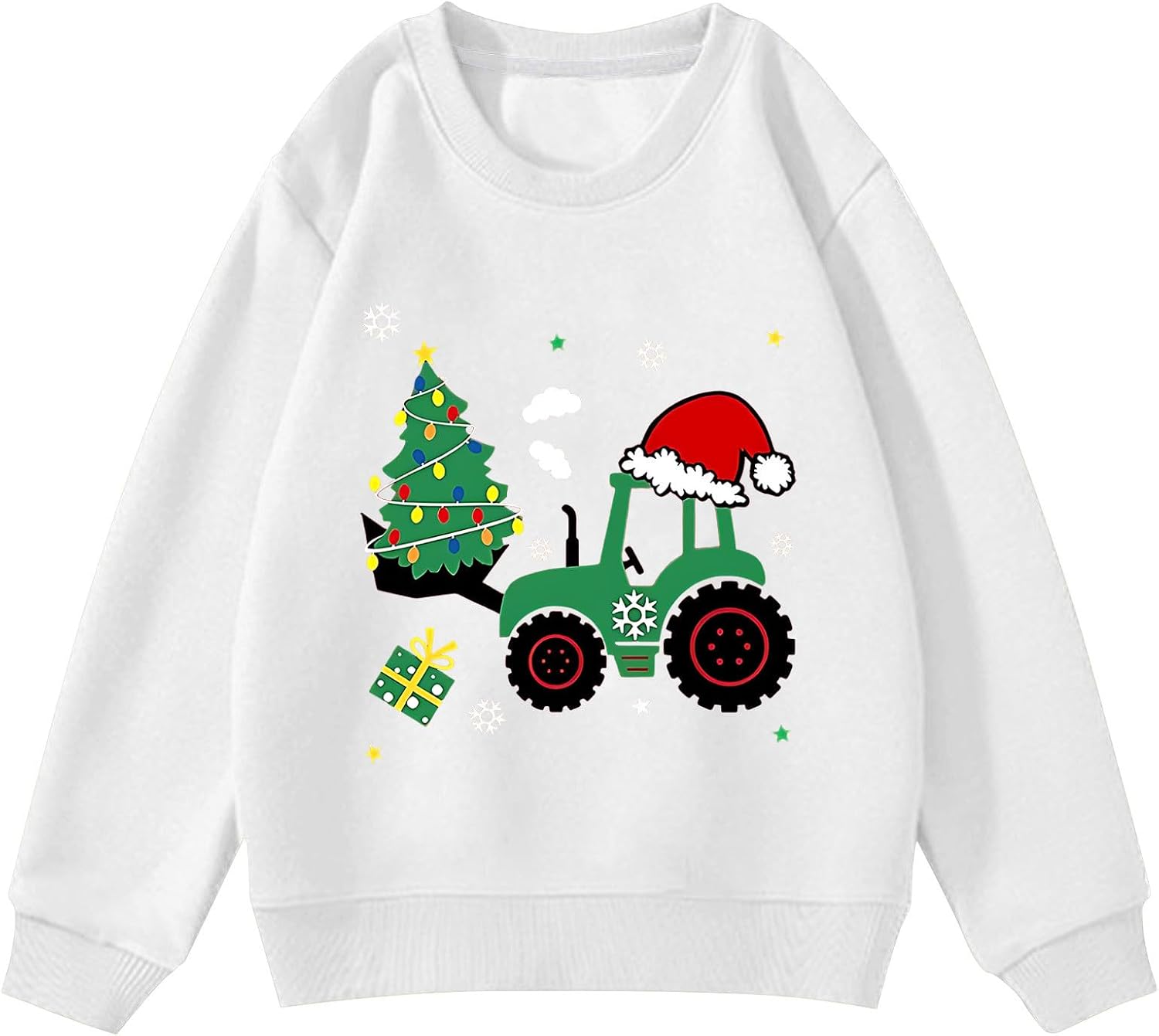 Sweatshirt Long Sleeve Christmas Graphic Crewneck Pullover Top Unisex Youth Cute Comfort Outfit For Xmas Festive Holiday Wear