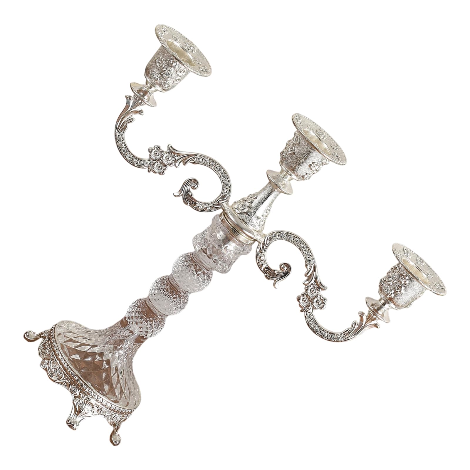 Qusinfc 3/5 Arm Candelabra Candlesticks Holders Taper Holders Stand Table Centerpieces for Formal Event, Wedding, Home Decors Iron Taper