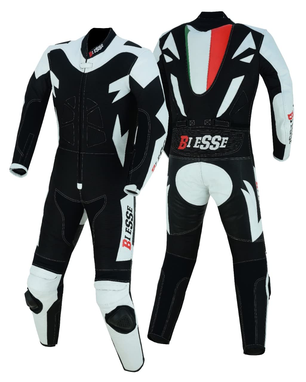 BI ESSE - MINIMOTO Kinderanzug aus Leder und professionellem Stoff, komplett mit CE-Protektoren