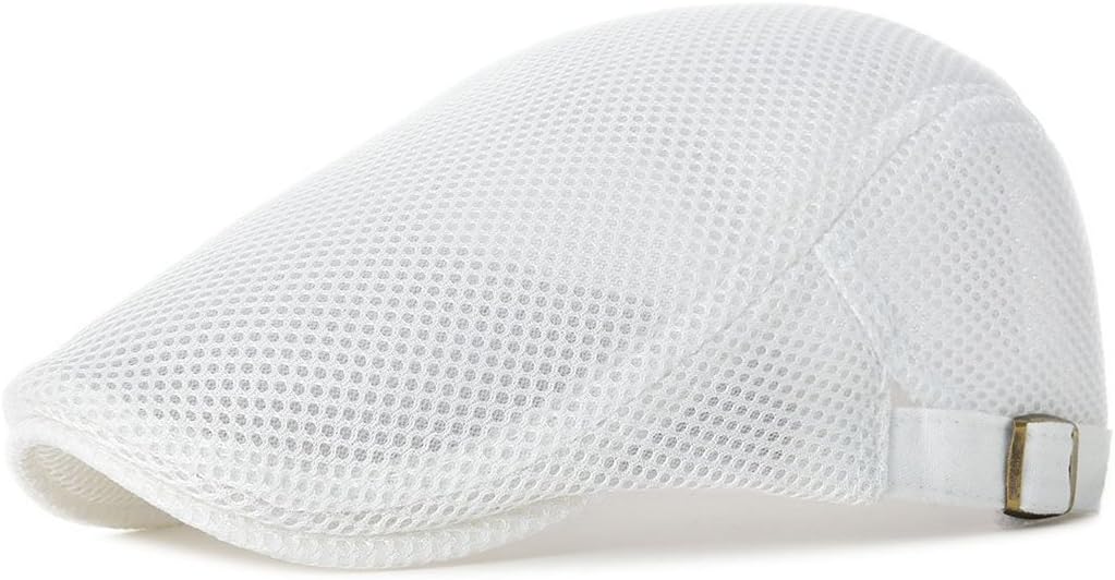 NALITARENewsboy Beret Ivy Cap Cabbie Flat Cap Adjustable Men Breathable mesh Summer Hat