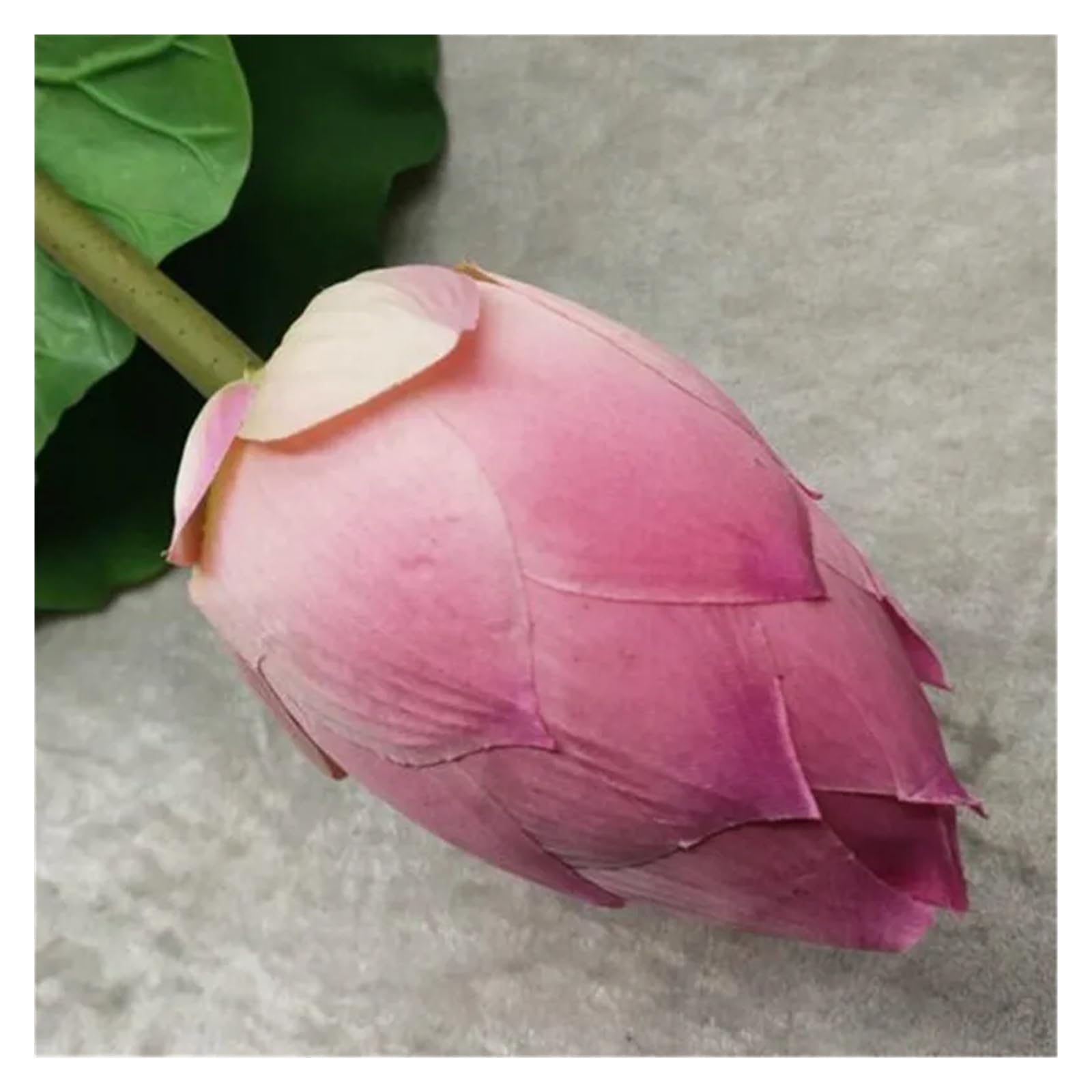 Artificial Lotus Flower, 4PC Artificial Stem Lotus Flower Bud Leaf Fruit(Pink Bud)