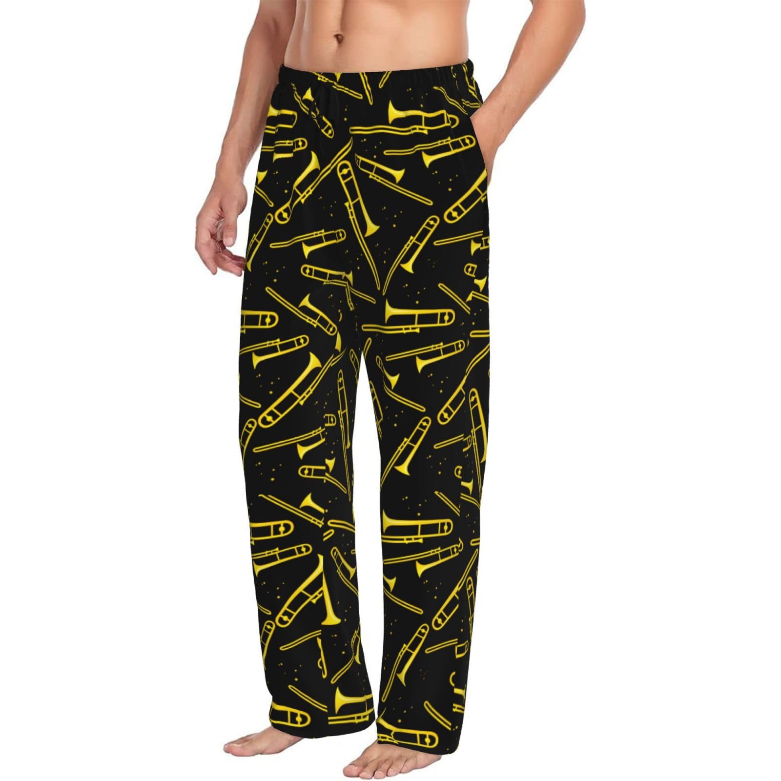 Smiley Face Men'S Pajama Pants Soft Sleep Lounge Pants Pjs Bottoms With Pockets