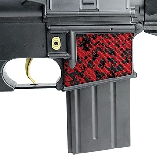 MightySkins GunWraps Carbon Fiber Skin Compatible with Magwell - Red Modern Camo | Protective, Durable Textured Carbon Fiber Finish | Easy to Apply, Remove, and Change Styles | Made in The USA