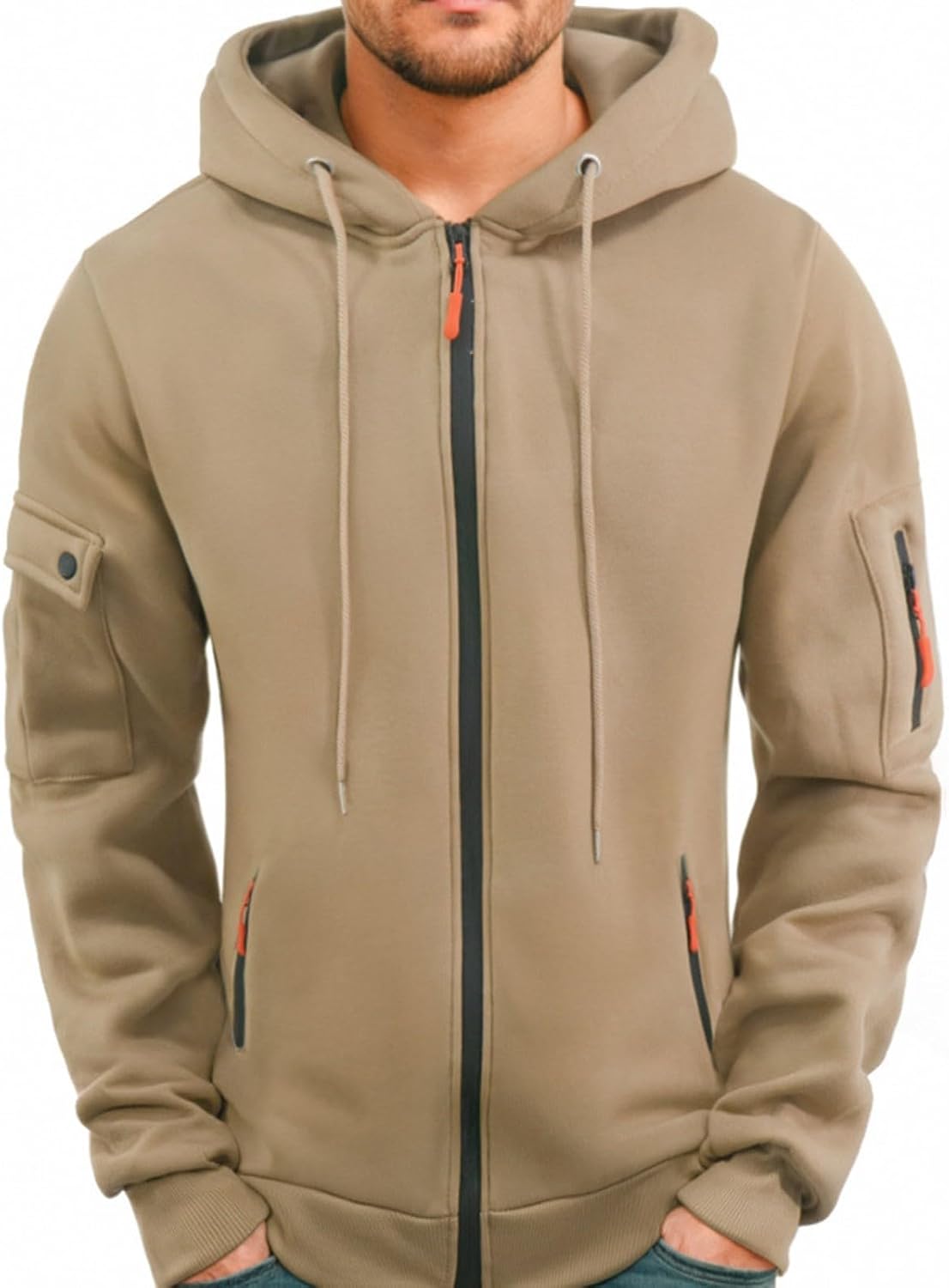 Ymosrh Mens Tactical Hoodies Zip Up Pullover Sweatshirt Long Sleeve Winter Work Hoodie Casual Workout Sweatshirts, M-3XL