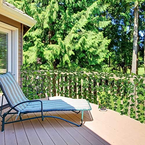 AIOR 12 Strands Fake Ivy Vines, 6.5 Ft Artificial Ivy Garland Greenery Leaves UV Resistant Hanging Faux Plants Indoor Outdoor for Wedding Table Garden Backdrop Arch Wall Room Decor