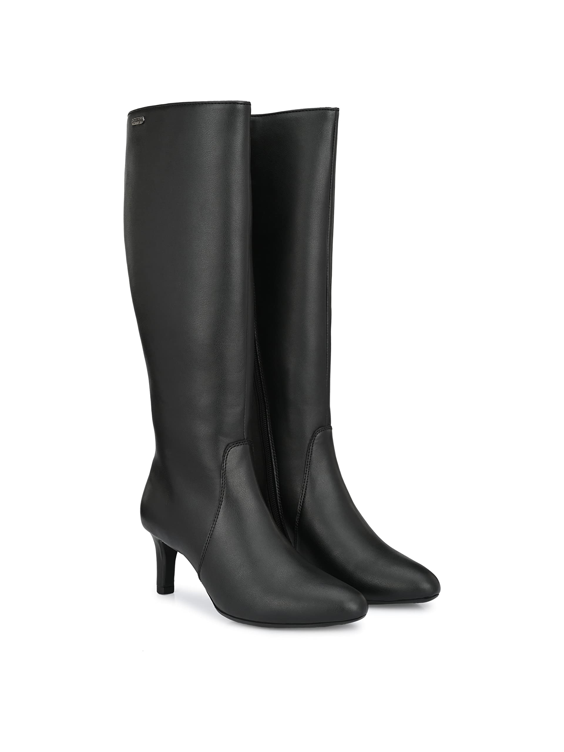 Delize Black Women Vegan Leather Knee Length Boots (B09PQQ2YVG) Amazon Price History, Amazon Price Tracker