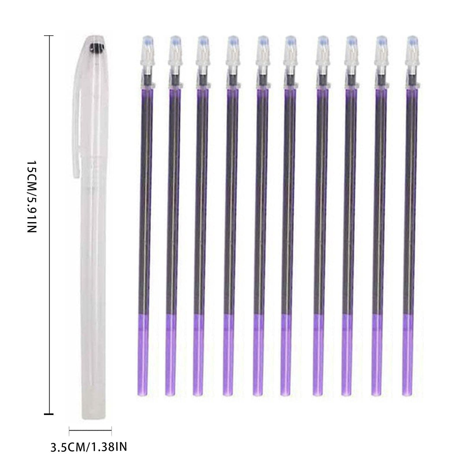 Stylo Marqueur Pour Tissu - Effaçable à La Chaleur - Rechargeable - Parfait Pour Couture, Quilting Et Projets Créatifs - 5
