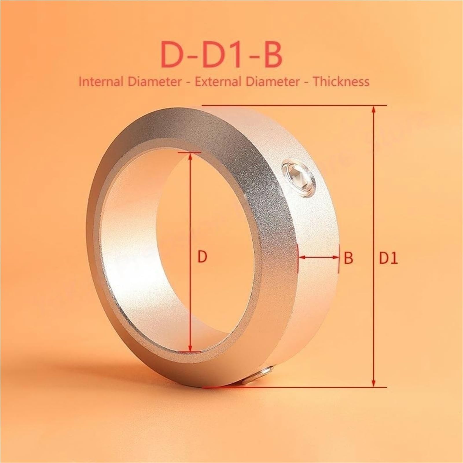 Collier d'arbre Lot de 10 bagues d'arrêt fixes en alliage d'aluminium, retenue ID 6/12/18/25-50 mm, manchon d'arbre à vis(35x50x15mm)