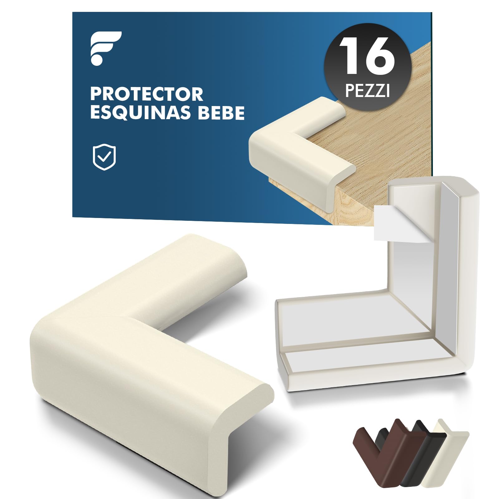 shinfly 16 x Protector Esquinas Bebe, Espuma Suave Protectores de Esquinas para Bebes, Adhesivo Extra Fuerte Protege Esquinas Bebe, Esquineras para Cama, Mesa, Mueble(Negro) — view 10