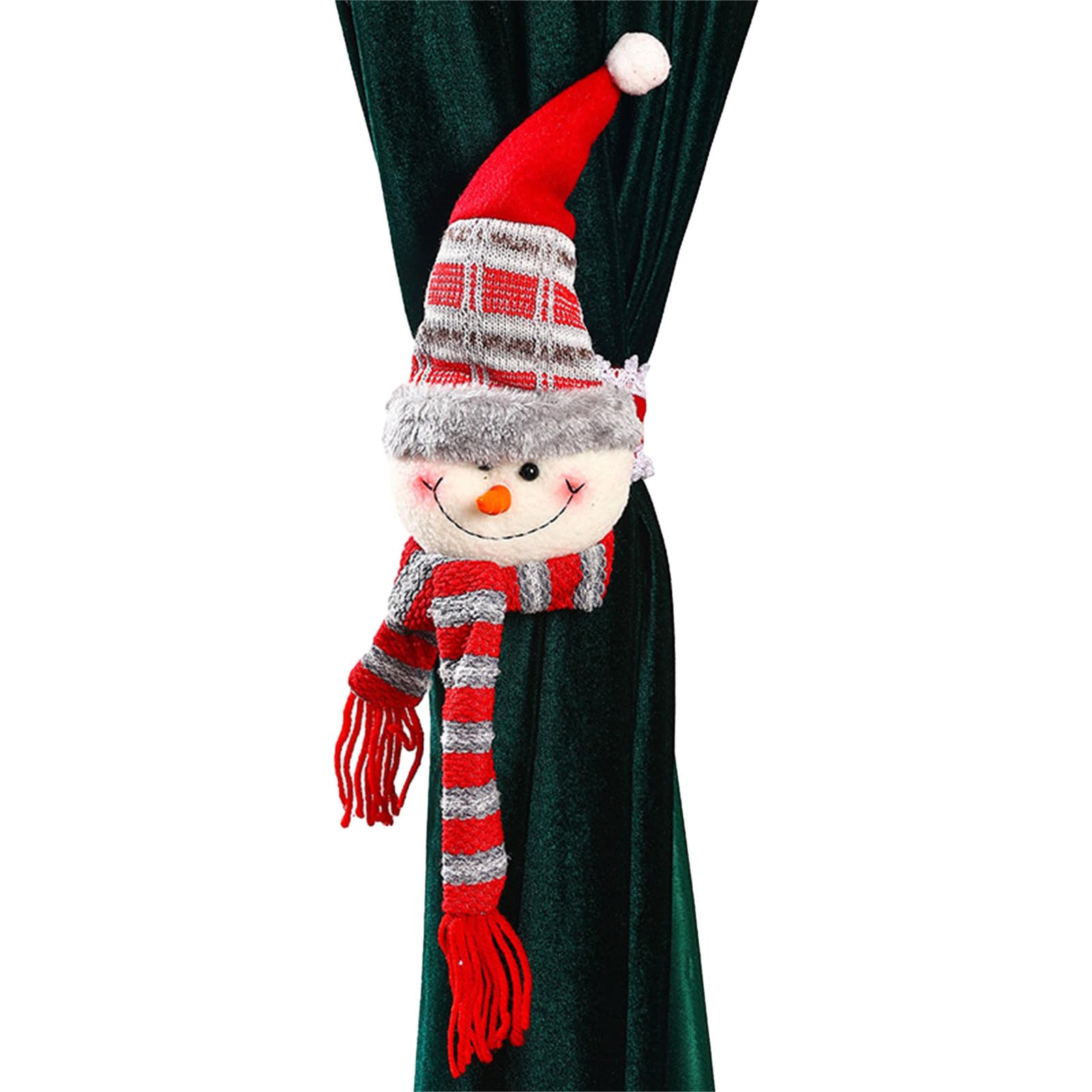 Amazon.co.jp: ZYKEJJDDAK クリスマスカーテンバックル 雪だるま