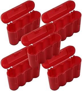 AA AAA CR123A Red Battery Holder Storage Case 5 Cases