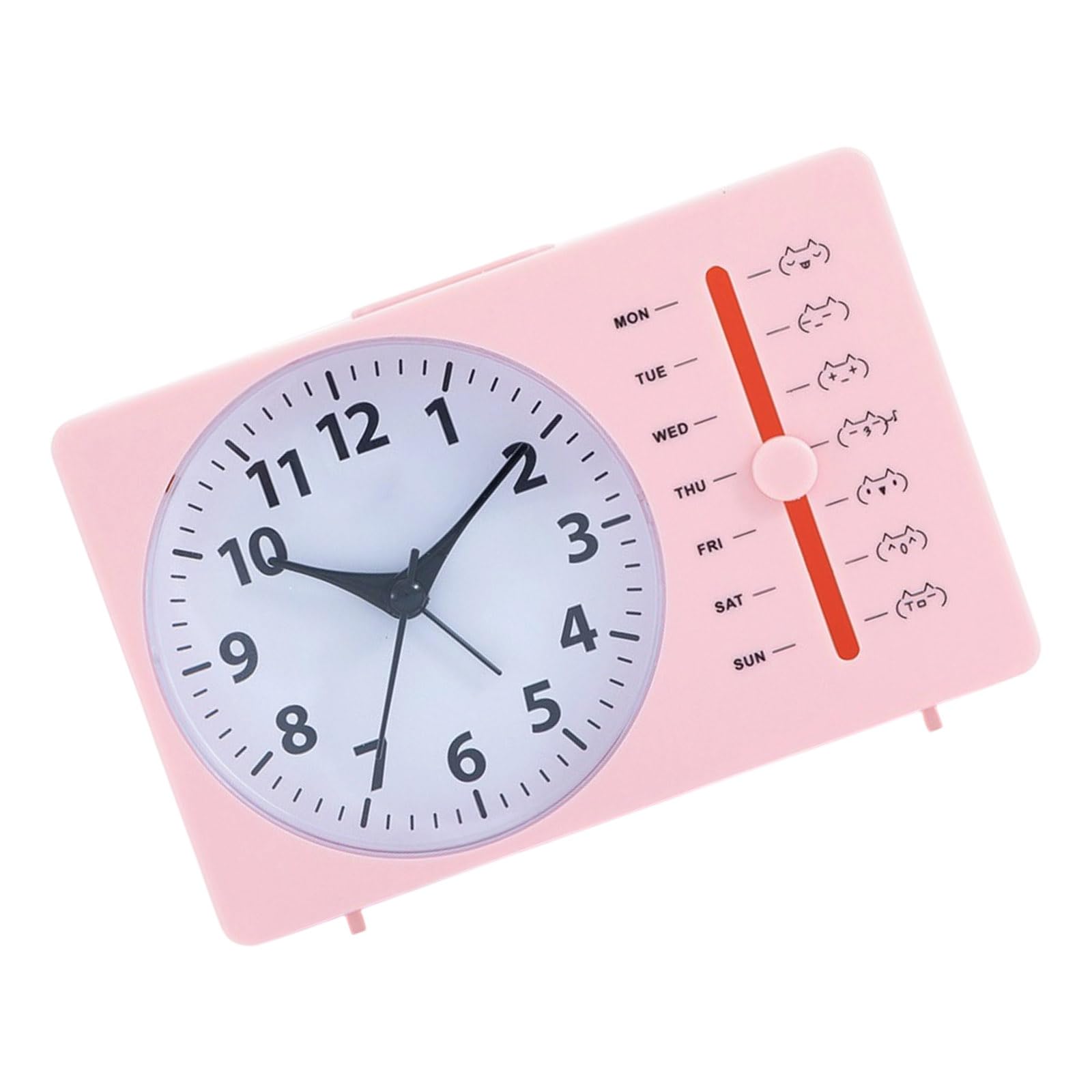 Xinsheinelry Analog Alarm Clock Silents None Ticking Small Battery Operated Bedside Clocks for Bedrooms Bathroom Small Battery Operated Analog Silents None Ticking