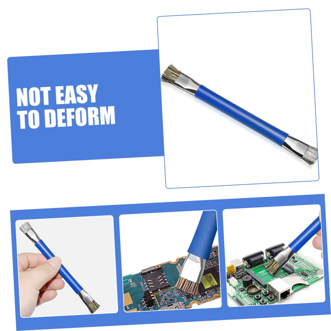 MUCKLILY 1set Motherboard Cleaning Brush Anti Static Brush Detail Cleaning Brush Antistatic Brush Cleaning Scrub Brush Motherboard Brush Electronic Cleaning Brush Detailing Brush Metal 2pcs