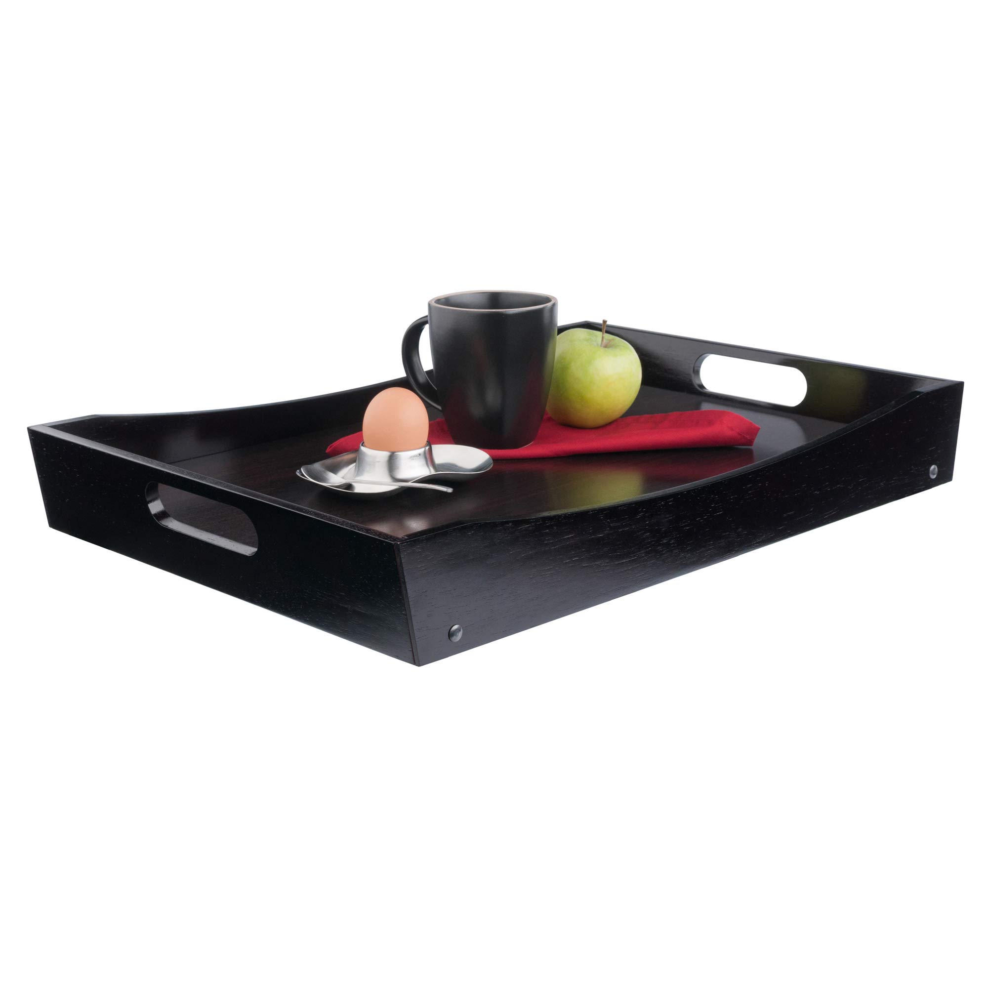 Winsome Benito Plateau de lit, Bois, Espresso, 24,41" W x 10,16" H x 14,96" D