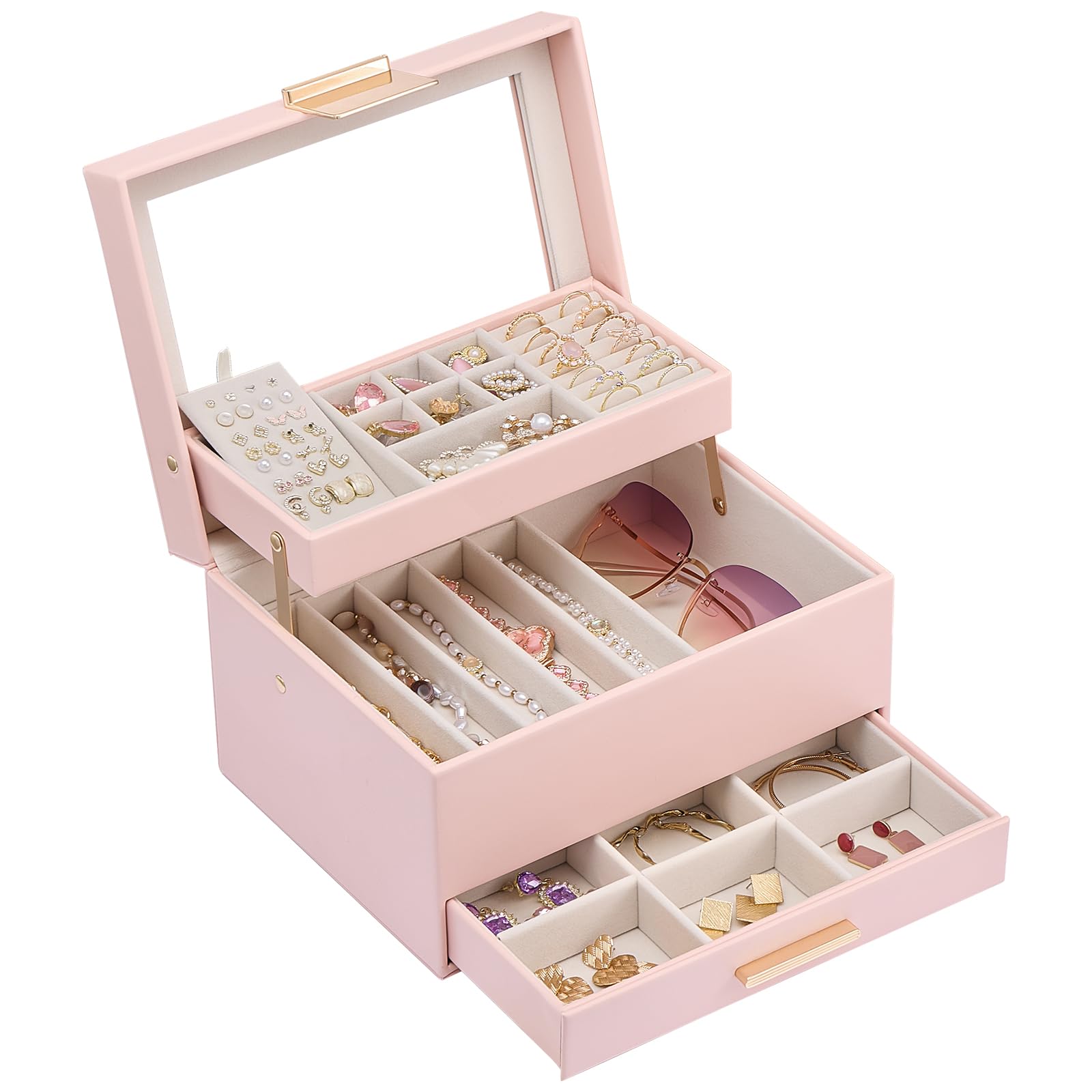 Lolalet Schmuckkästchen, Schmuck Organizer Schmuckbox Schmuc