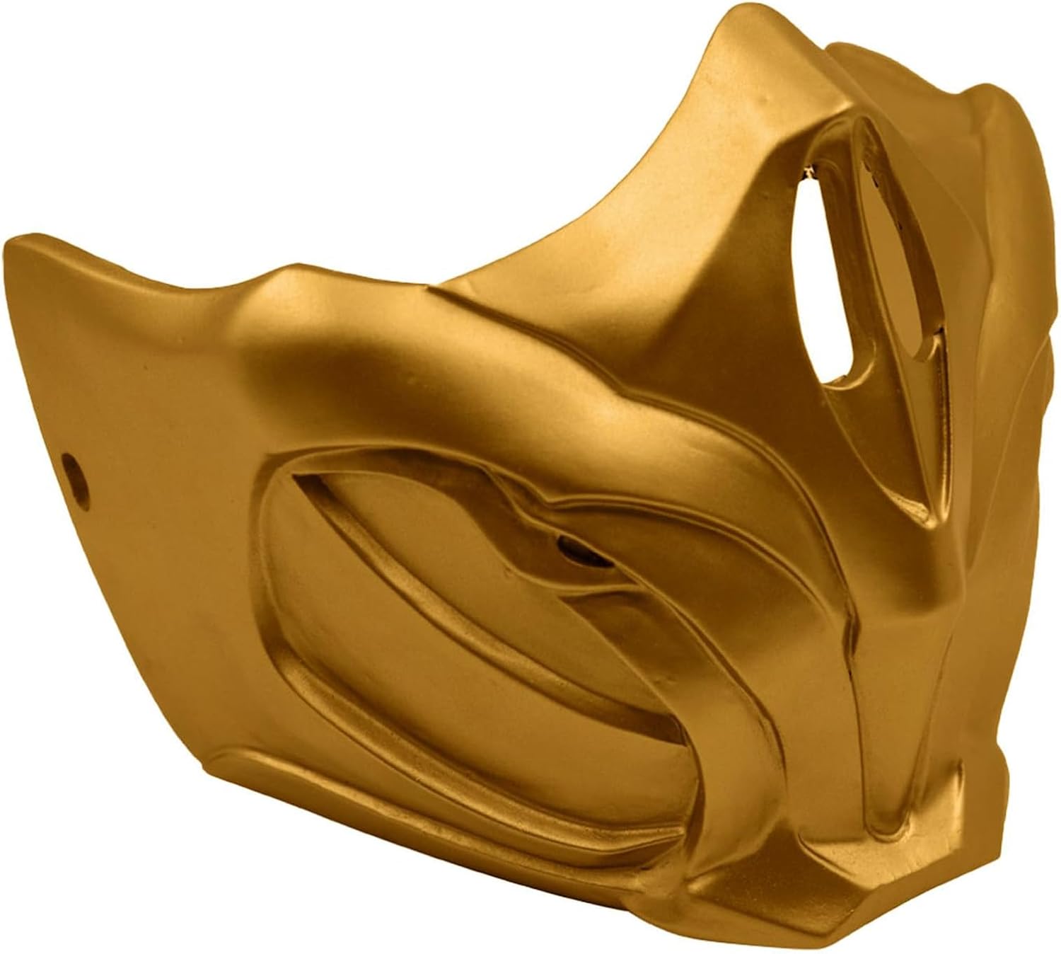 MK Game Mask Cosplay Costume Prop Halloween Half Face Resin Mask for Adult Men (Golden)